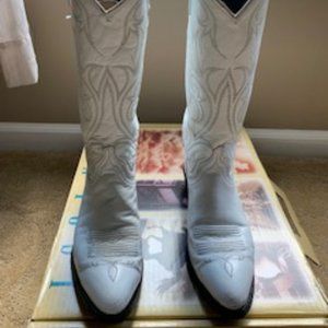 Dan Post white western cowboy boots